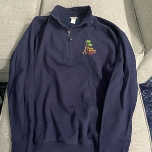 Jimmy Buffett License to Chill Tour 2008 1/4 Zip Sweatshirt Men’s Blue XL